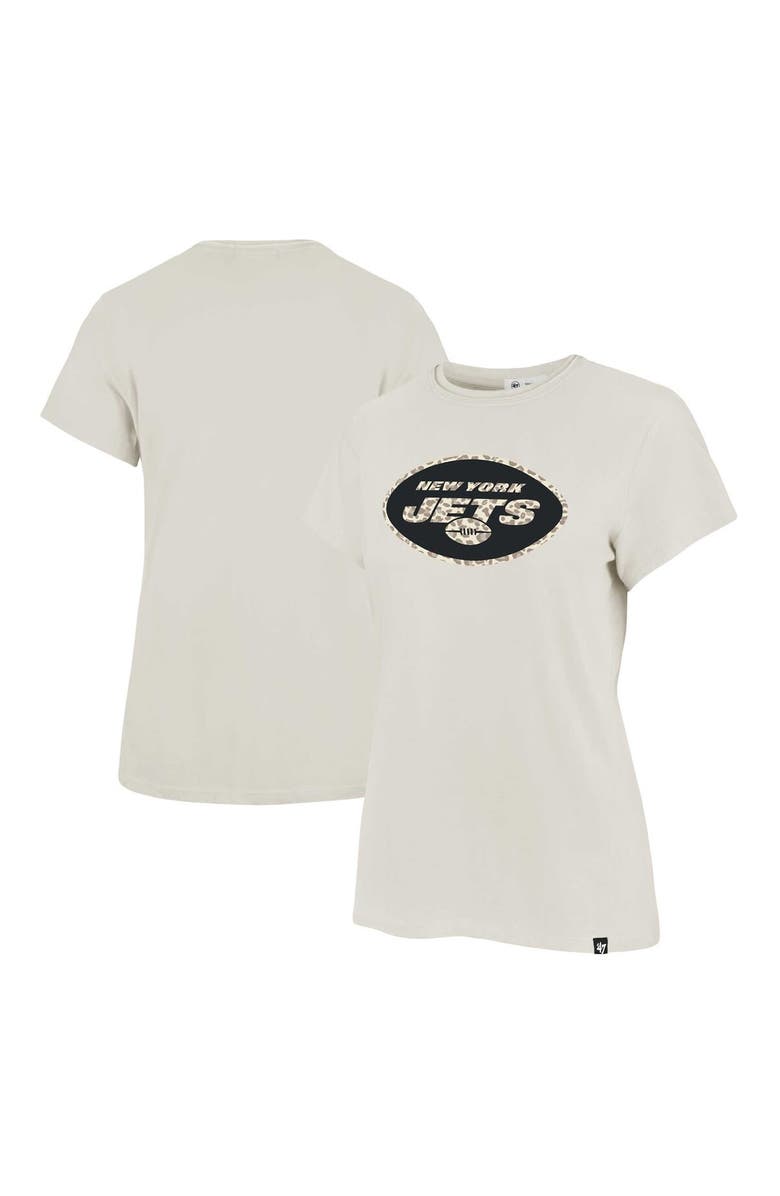 '47 Women's '47 Cream New York Jets Panthera Frankie T-Shirt, Alternate, color, Cream