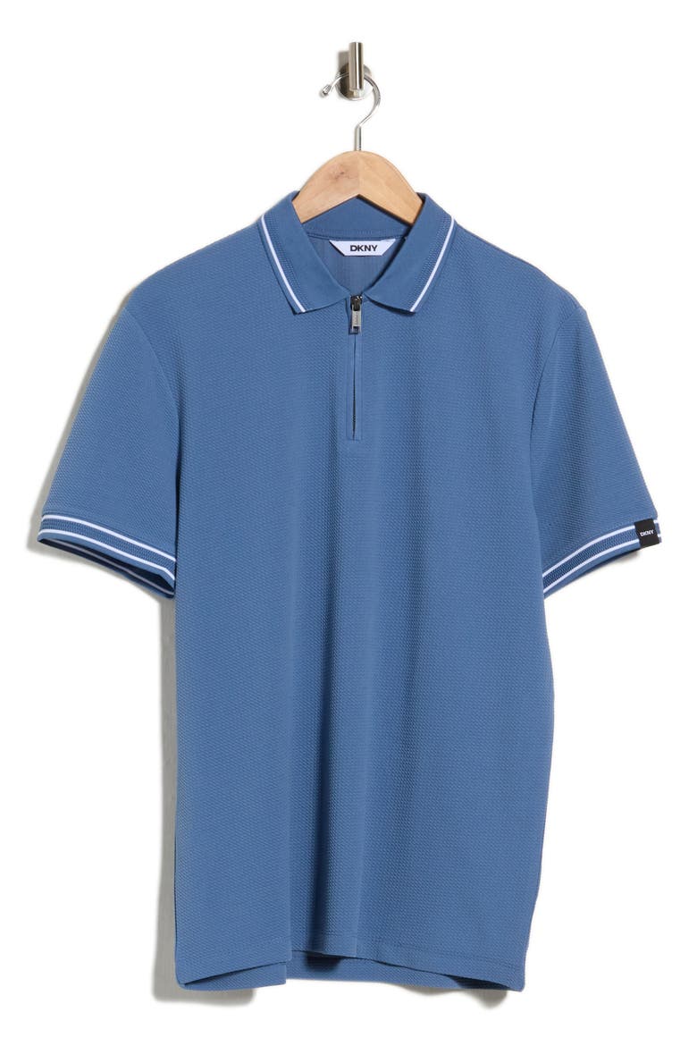 Avika Zip Polo, Alternate, color, BLUE HORIZON