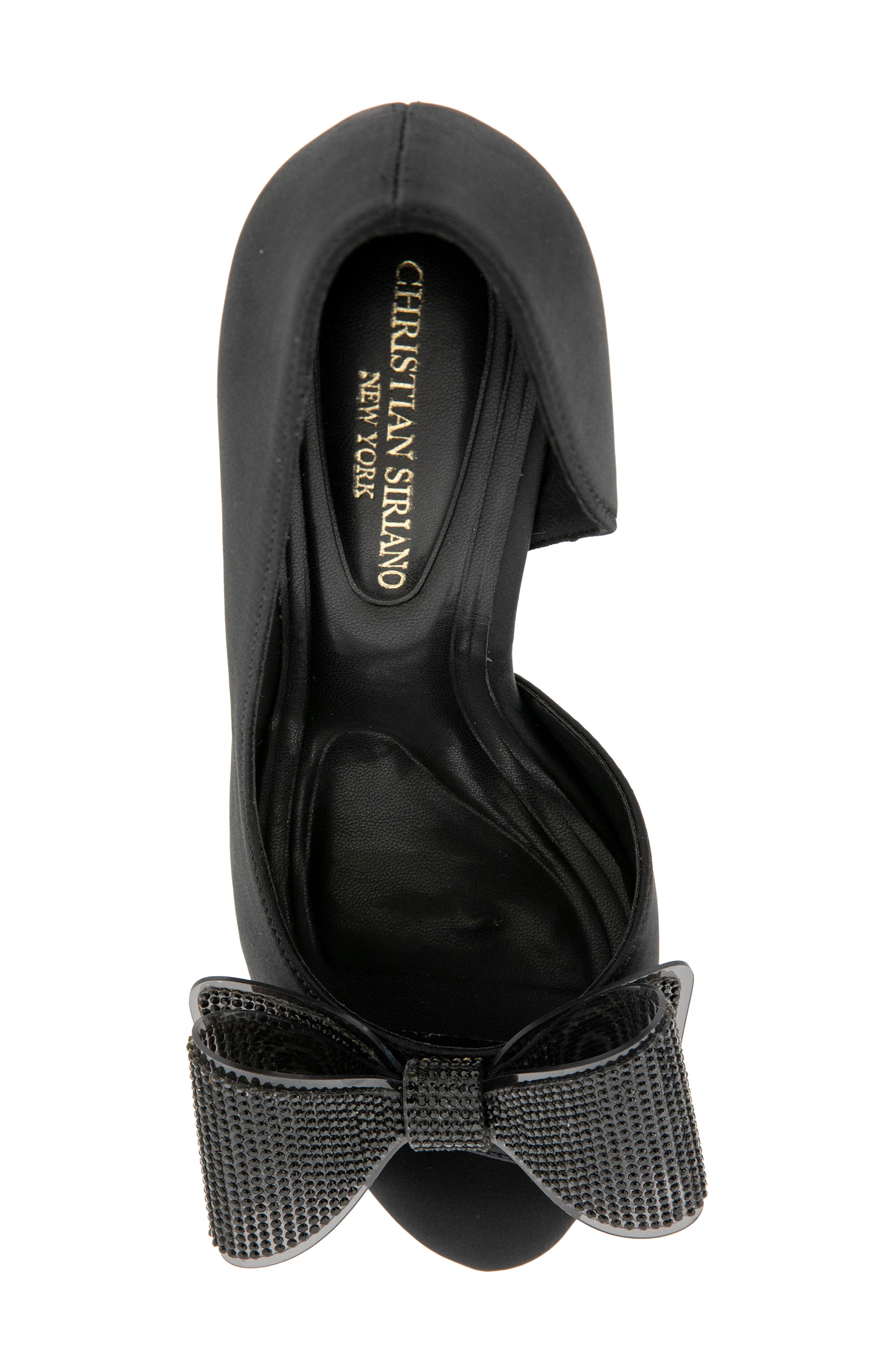 Jixa Peep Toe d'Orsay Pump, Alternate, color, BLACK SATIN