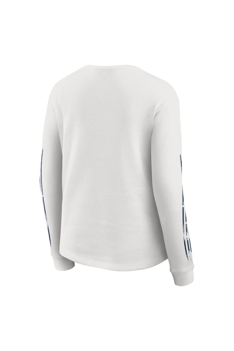Women's WEAR by Erin Andrews  White Dallas Cowboys Graphic Waffle Long-Sleeve T-Shirt, Alternate, color, White
