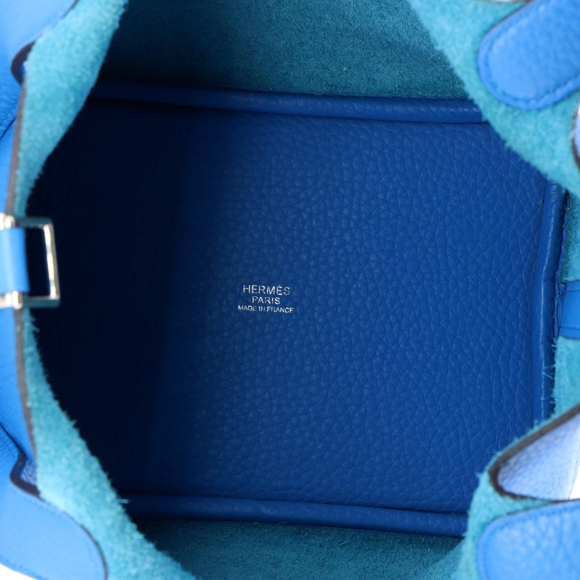 Pre-Owned Hermes Picotin Lock Bag Clemence PM, Alternate, color, Bleu Zanzibar