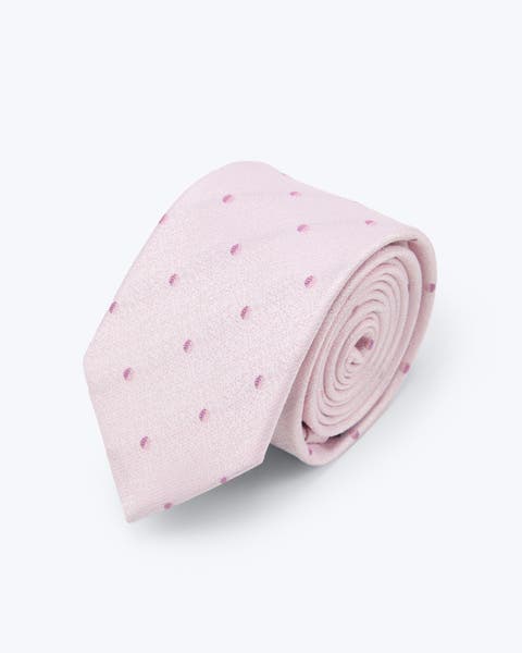 Petal Dot Silk Jacquard Tie