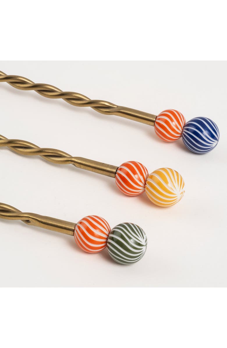 Zsa Zsa Zsu Rampur Set Of 3 Steel Cutlery Cheerland, Alternate, color, Gold