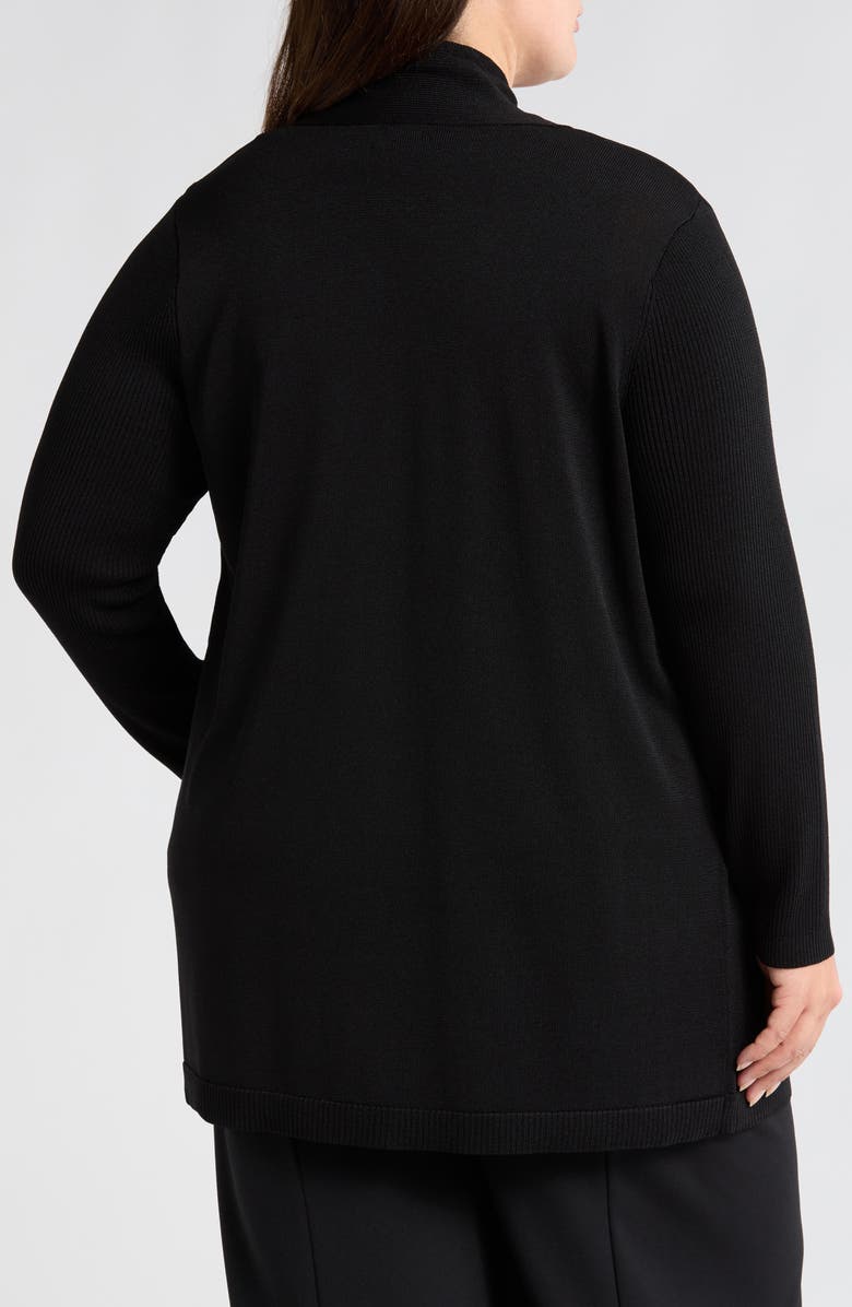 Anne Klein Sonoma Rib Trim Cardigan, Alternate, color, 