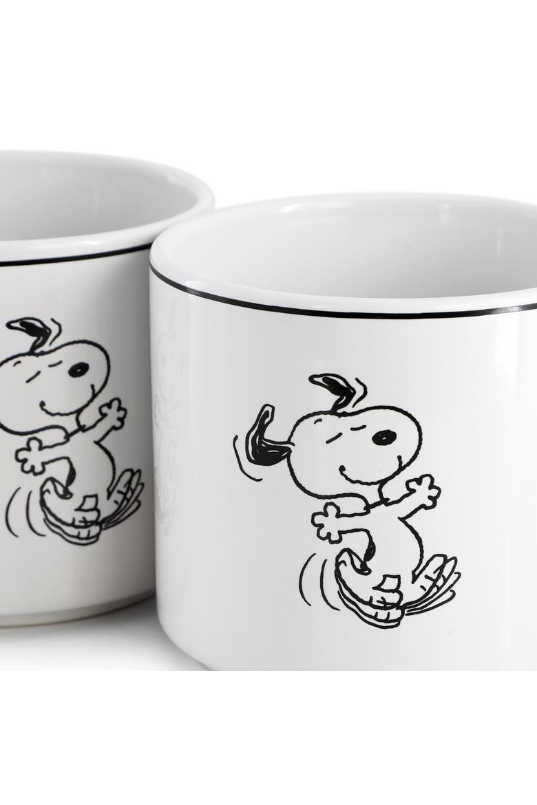 4 Piece 16 Ounce Stoneware Mug Set in White, Alternate, color, White