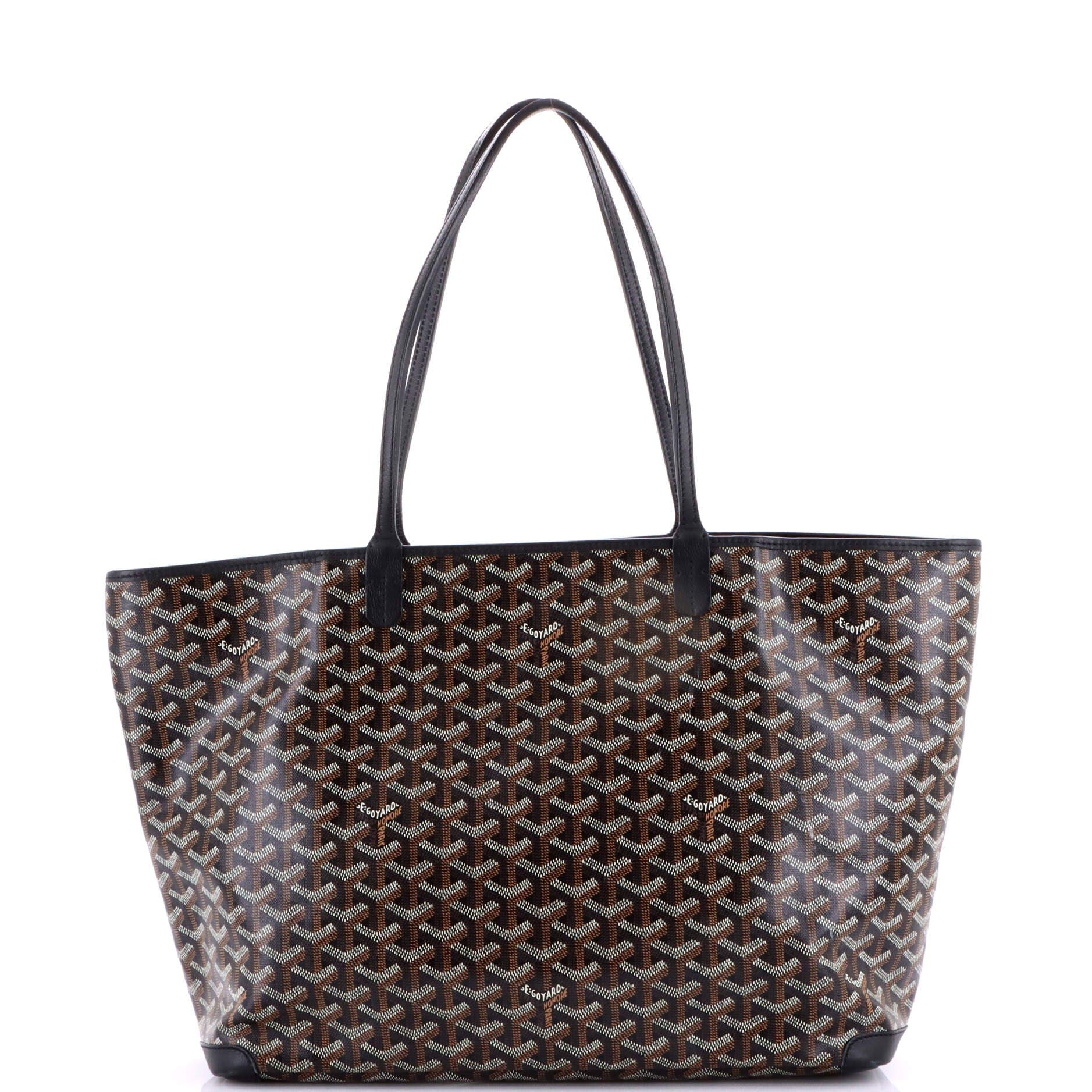 Pre-Owned Goyard Artois Tote Coated Canvas MM, Alternate, color, Black