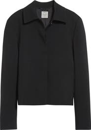 TOTEME Boxy Stretch Wool & Cotton Twill Jacket