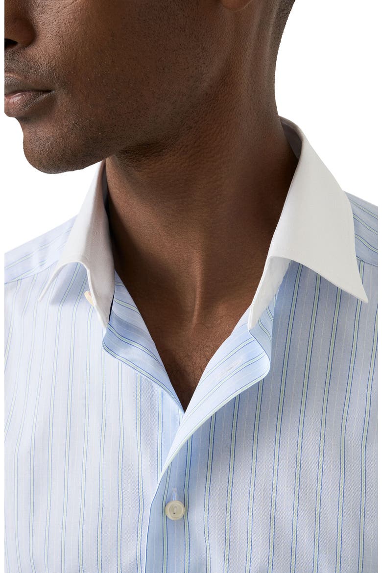 Slim Fit Stripe Dress Shirt, Alternate, color, LIGHT BLUE