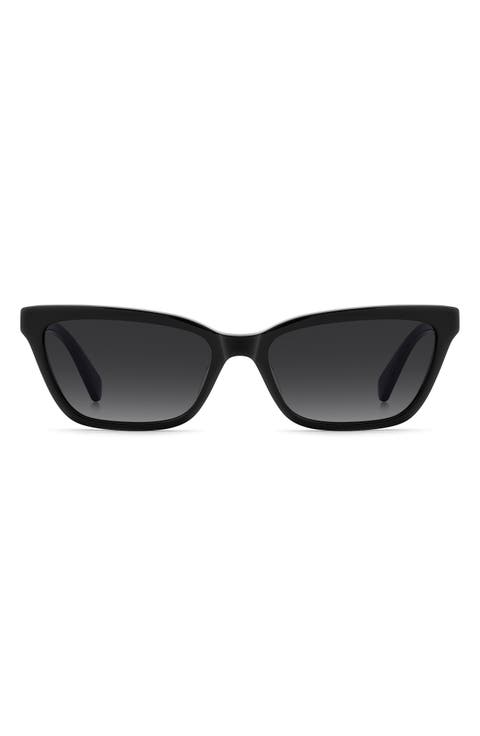aisha 55mm gradient ectangular sunglasses