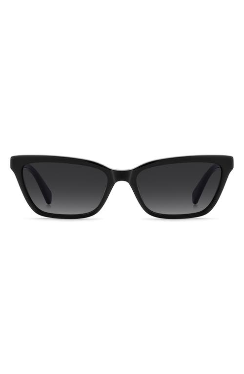 Kate Spade New York Aisha 55mm Gradient Ectangular Sunglasses In Black