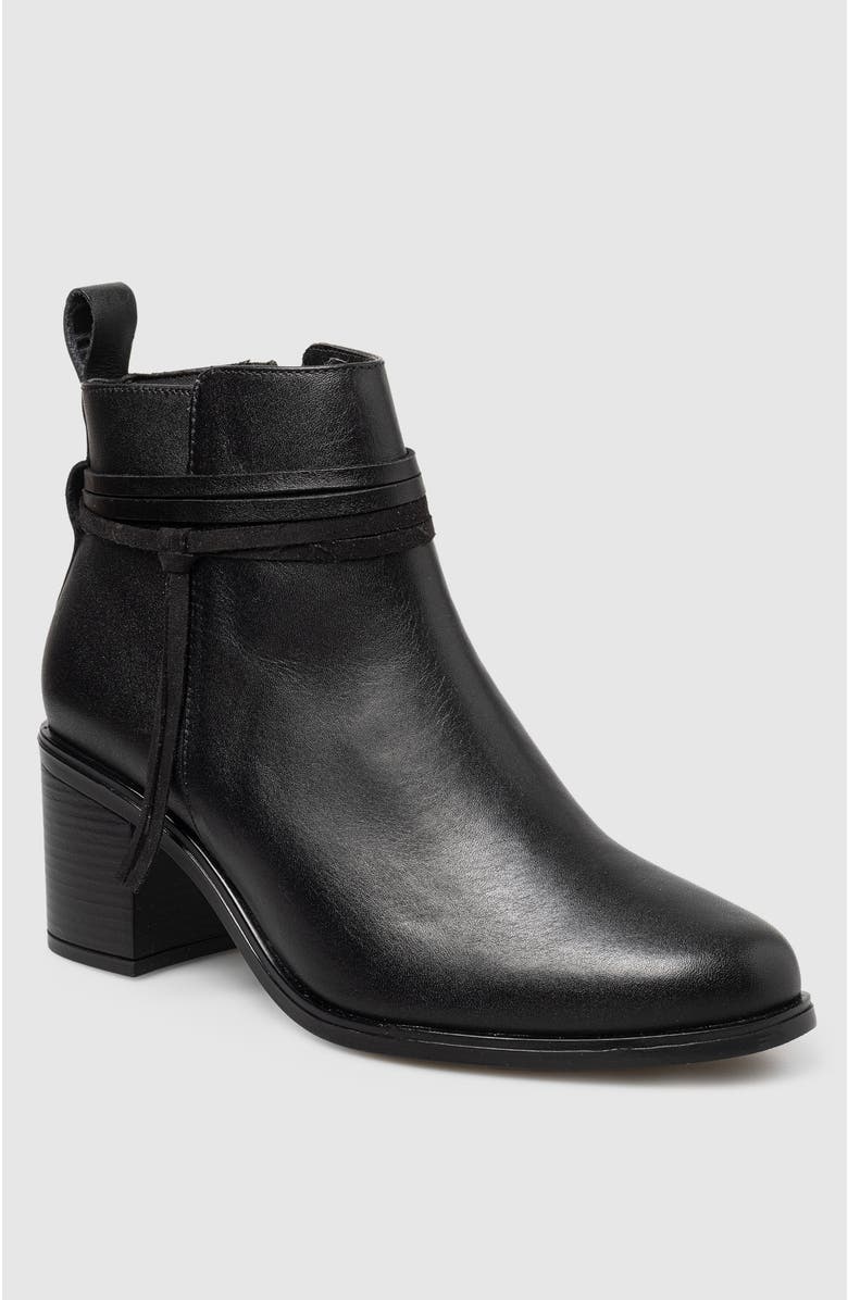 Manela Alex Block Heel Side Up Bootie, Main, color, Black