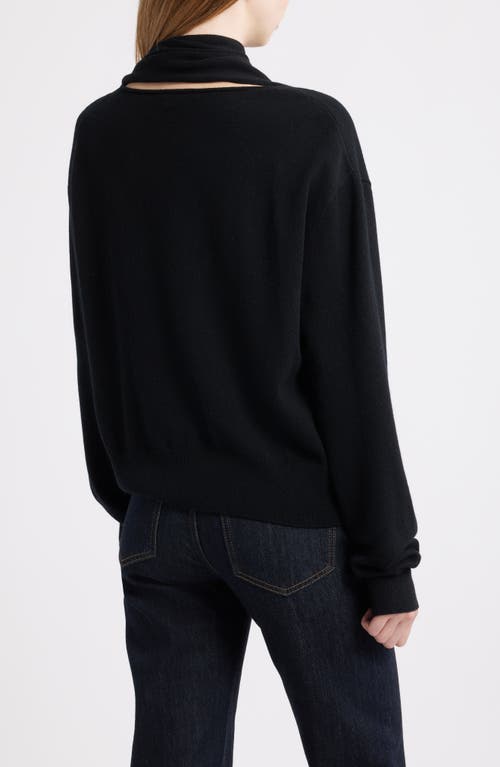 Rails Cortina Scarf Neck Wool & Cashmere Sweater In Black