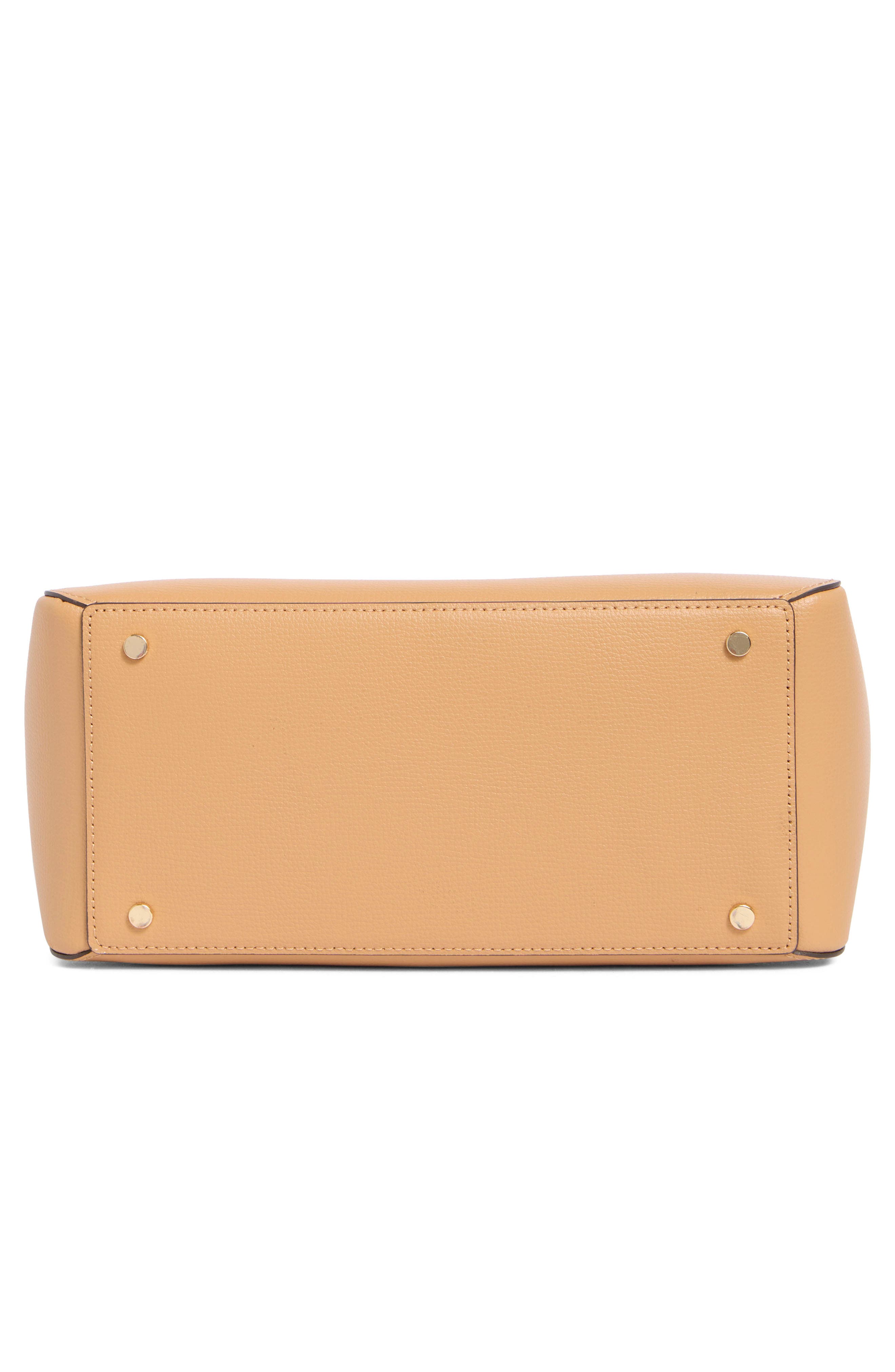 phoebe refined grained leather top handle bag, Alternate, color, TIRAMISU MOUSSE