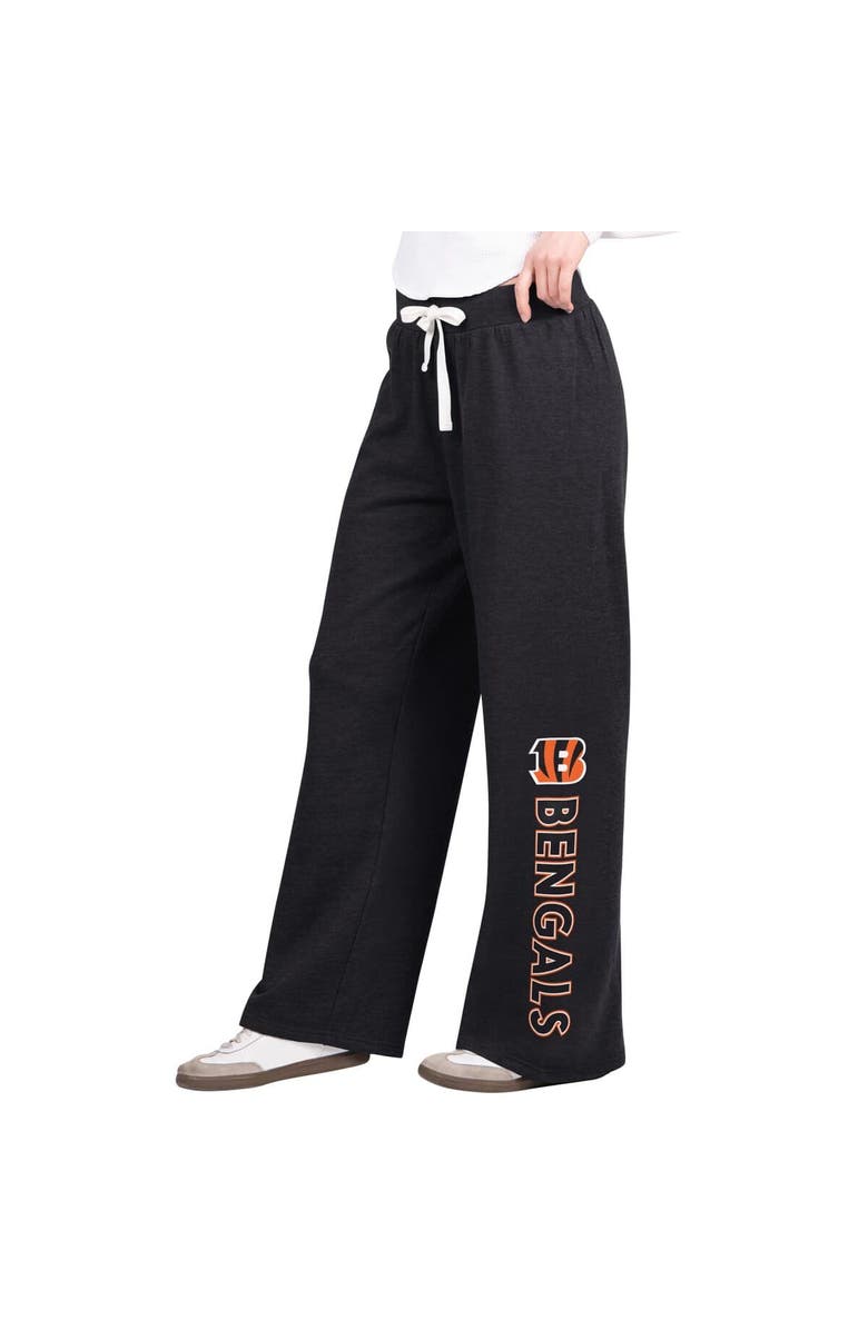 G-III 4HER BY CARL BANKS Women's G-III 4Her by Carl Banks Black Cincinnati Bengals Field Wide Leg Sweatpants, Alternate, color, Black