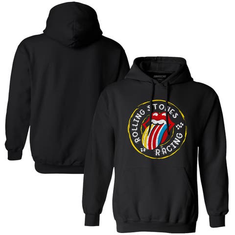 Men's Classic Ink Black Rolling Stones x NASCAR Circle Badge Hoodie