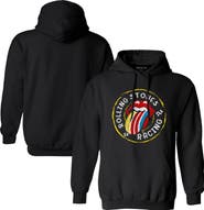 Classic Ink Men's Classic Ink Black Rolling Stones x NASCAR Circle Badge Hoodie