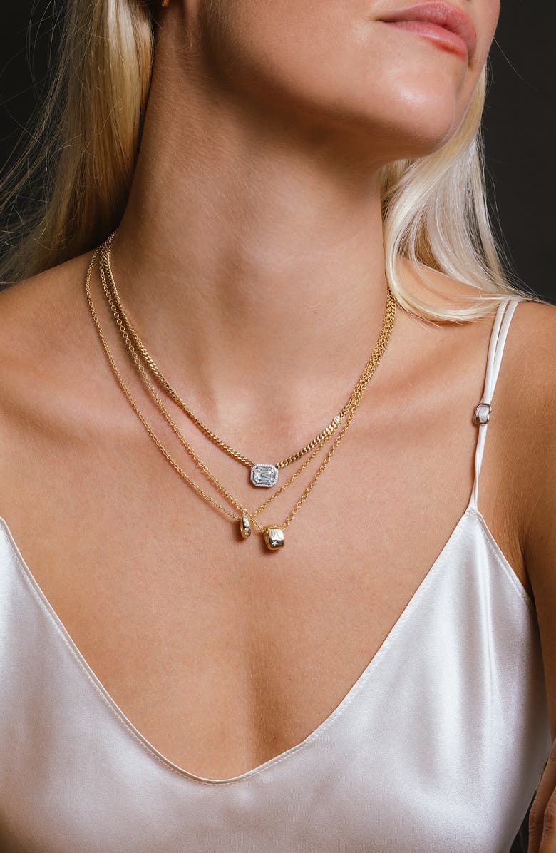 Sheryl Lowe 14K Diamond Celestial Orbit Bead Chain Necklace, Alternate, color, 14Kt Yellow Gold