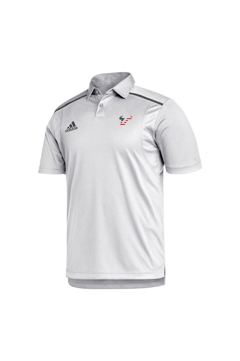 Men's adidas  White South Florida Bulls Stars & Stripes Classic AEROREADY Polo, Alternate, color, White