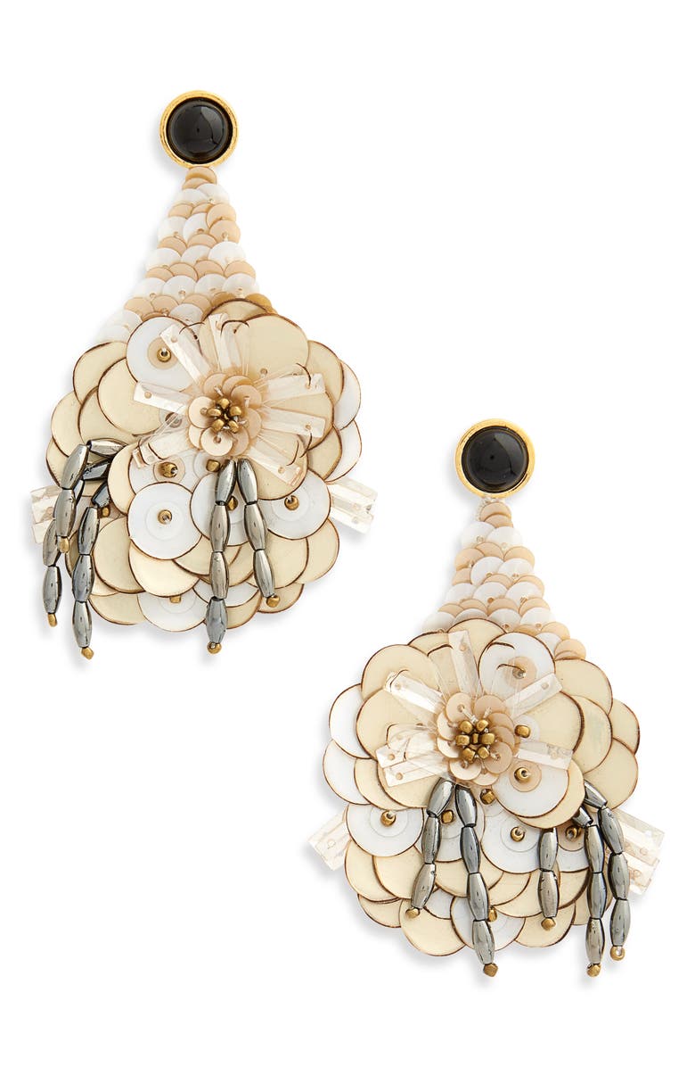 Lizzie Fortunato Cascade Sequin Drop Earrings, Main, color, 