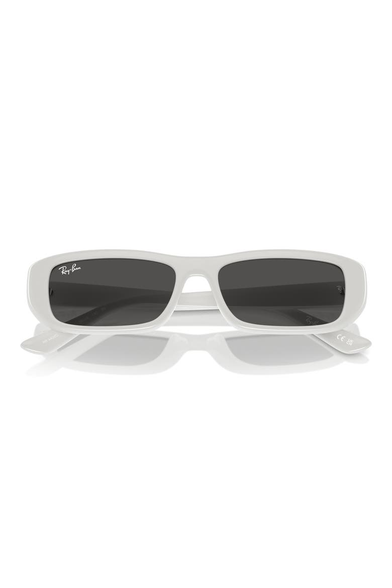 55mm Pillow Sunglasses, Main, color, WHITE