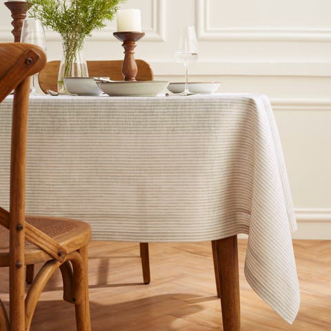 Linen Tablecloth - Narrow Stripe