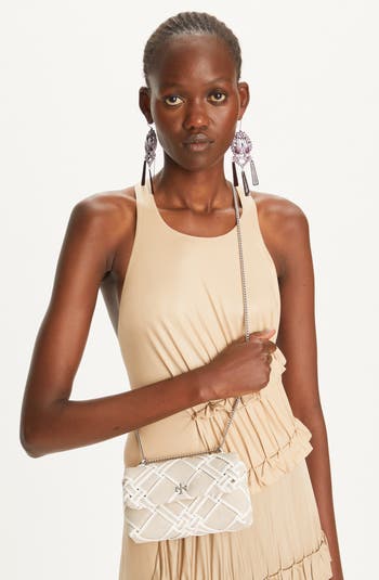 Mini Kira Woven Canvas Convertible Crossbody Bag