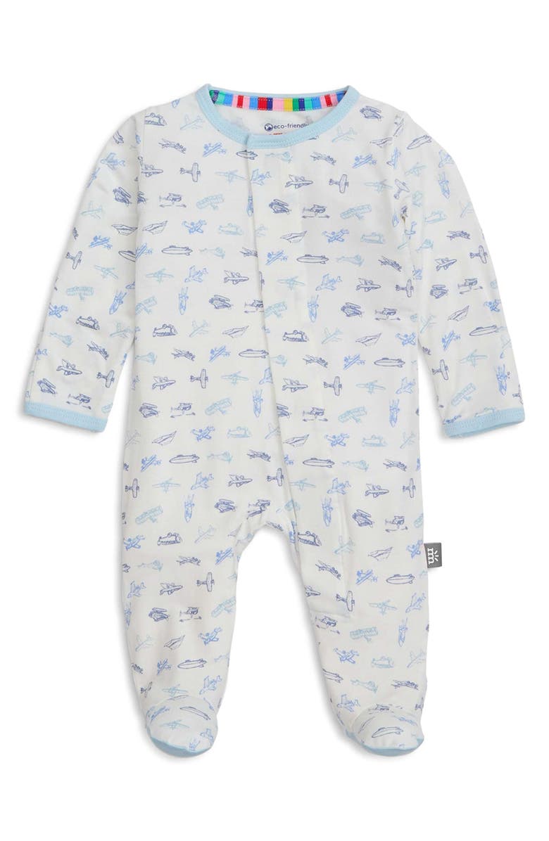 Magnetic Me Airplanes Footie, Main, color, Blue