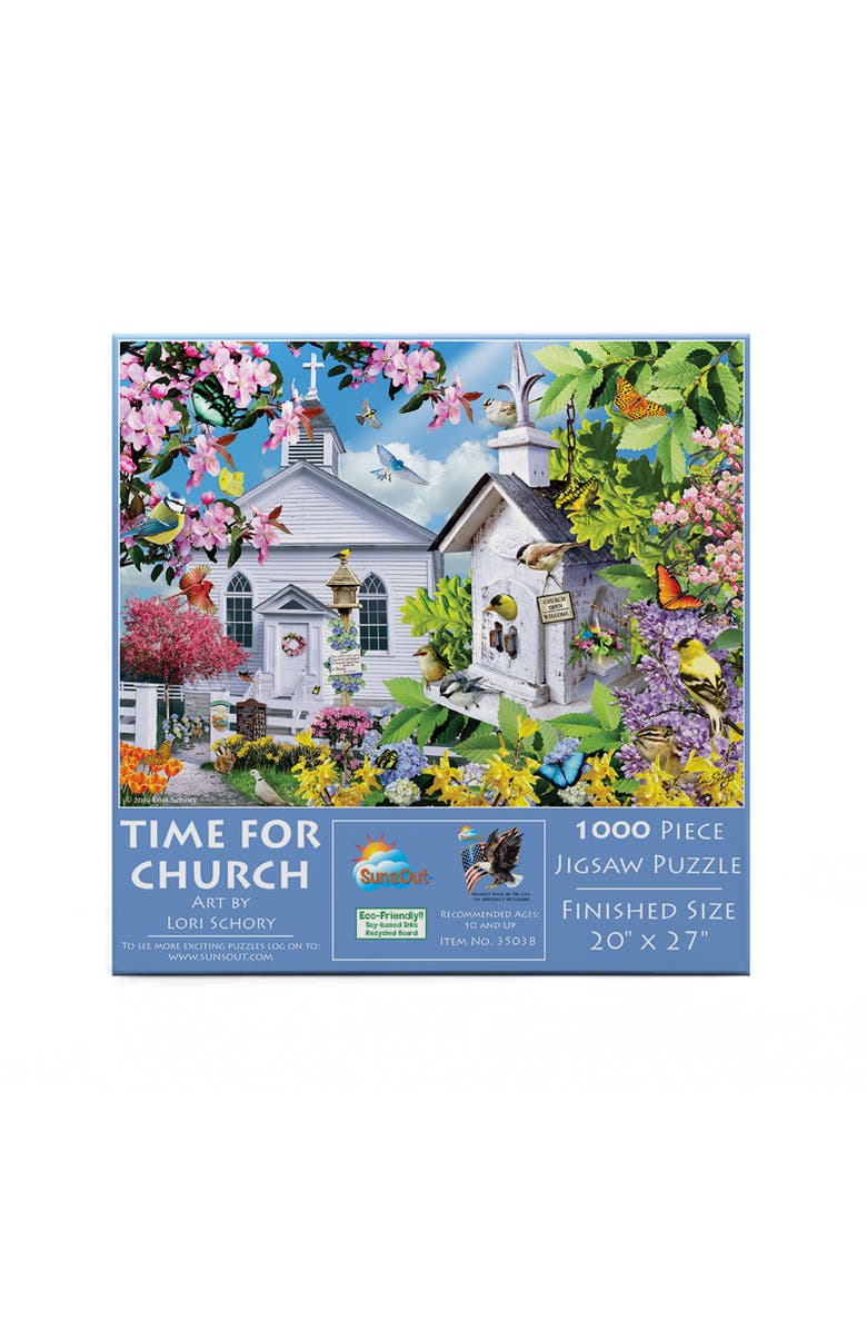 Sunsout Time for Church 1000 piece Jigsaw Puzzle for Adults, Alternate, color, Multicolor