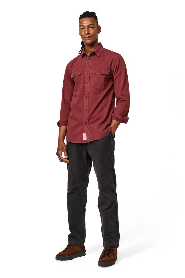 Normanby Button Up Shirt, Alternate, color, Port