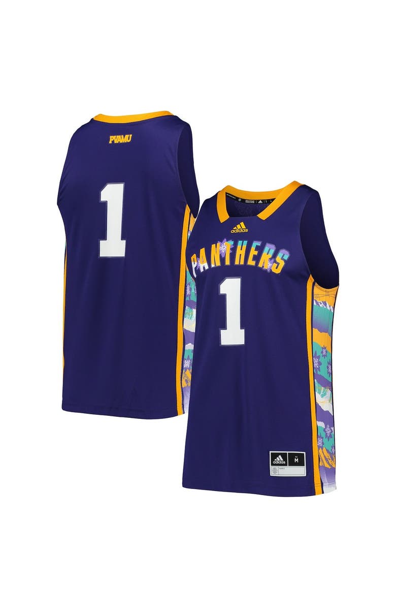 adidas Men's adidas #1 Purple Prairie View A&M Panthers Honoring Black Excellence Replica Basketball Jersey, Alternate, color, Purple