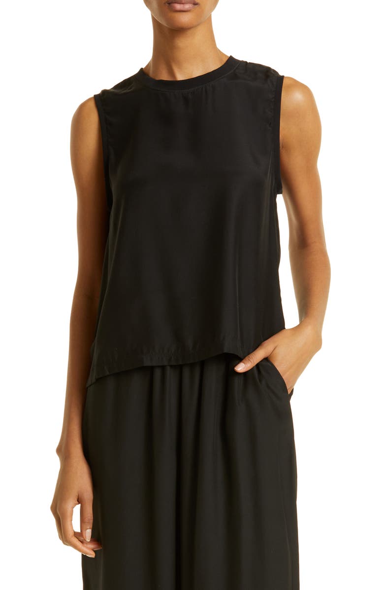 ATM Anthony Thomas Melillo Silk Muscle Top, Main, color, Black