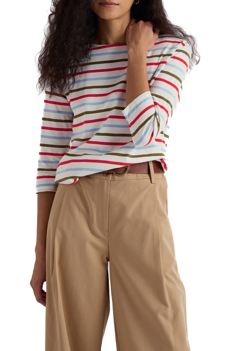 Seasalt Cornwall Sailor Stripe Organic Cotton Top, Main, color, 