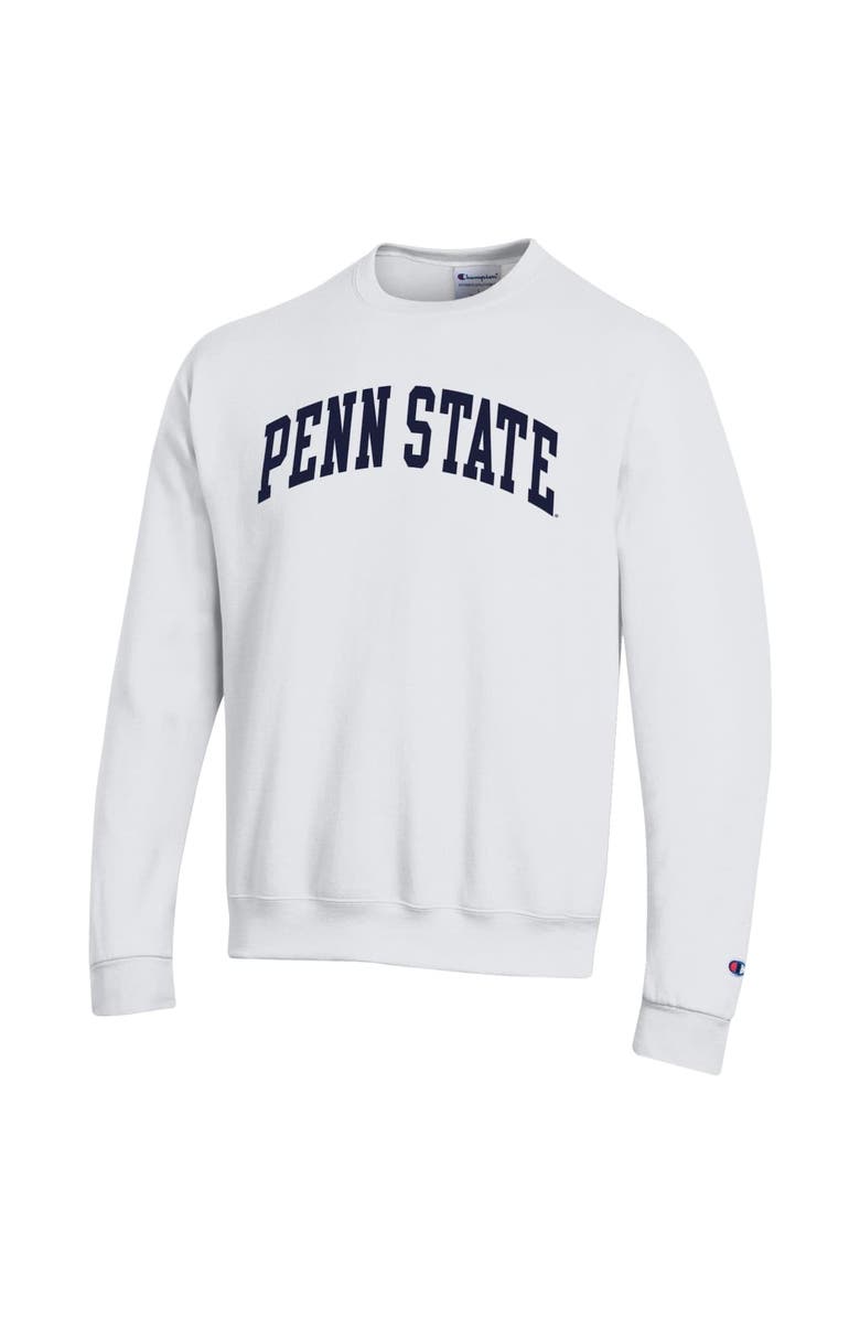 Champion Men's Champion  White Penn State Nittany Lions Basic Arch Fleece Pullover Sweatshirt, Alternate, color, White