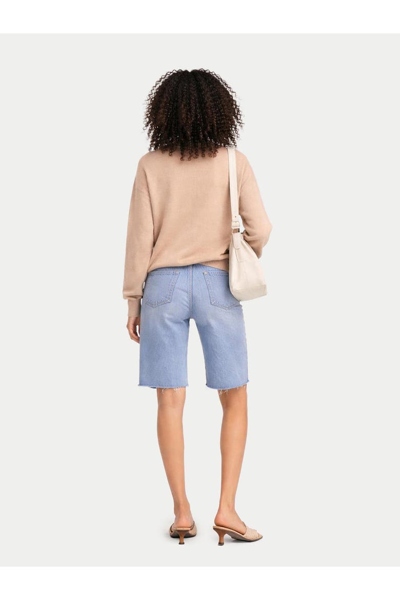 Women T-Neck Cashmere Sweater, Alternate, color, beige