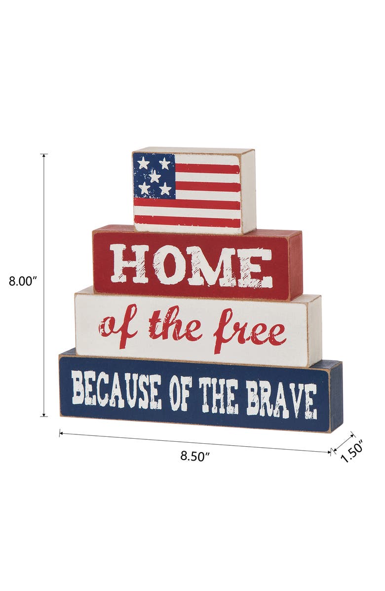 Glitzhome 8.5"L Wooden Word Sign Table Decor, Alternate, color, 