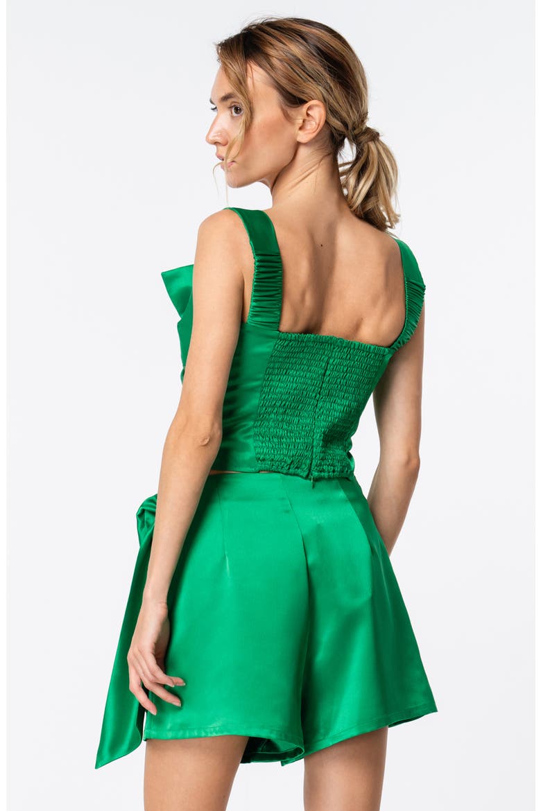 Ganna Bow Front Bustier Top, Alternate, color, GREEN