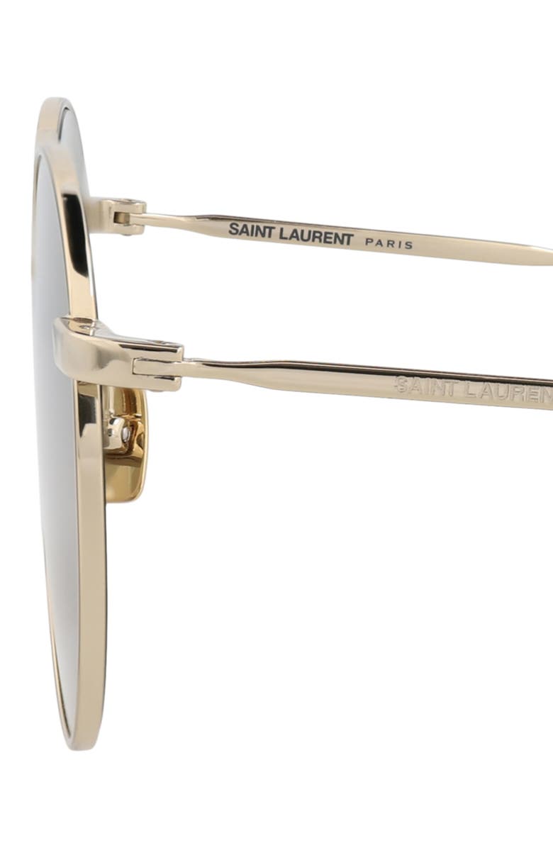 Saint Laurent 51mm Gradient Aviator Sunglasses, Alternate, color, Gold Gold Green