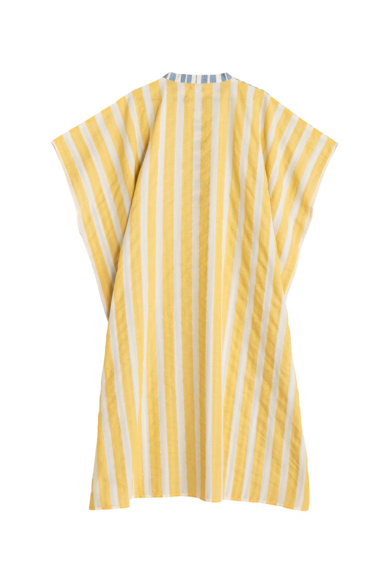 Cassis Henley Caftan, Alternate, color, Chambray