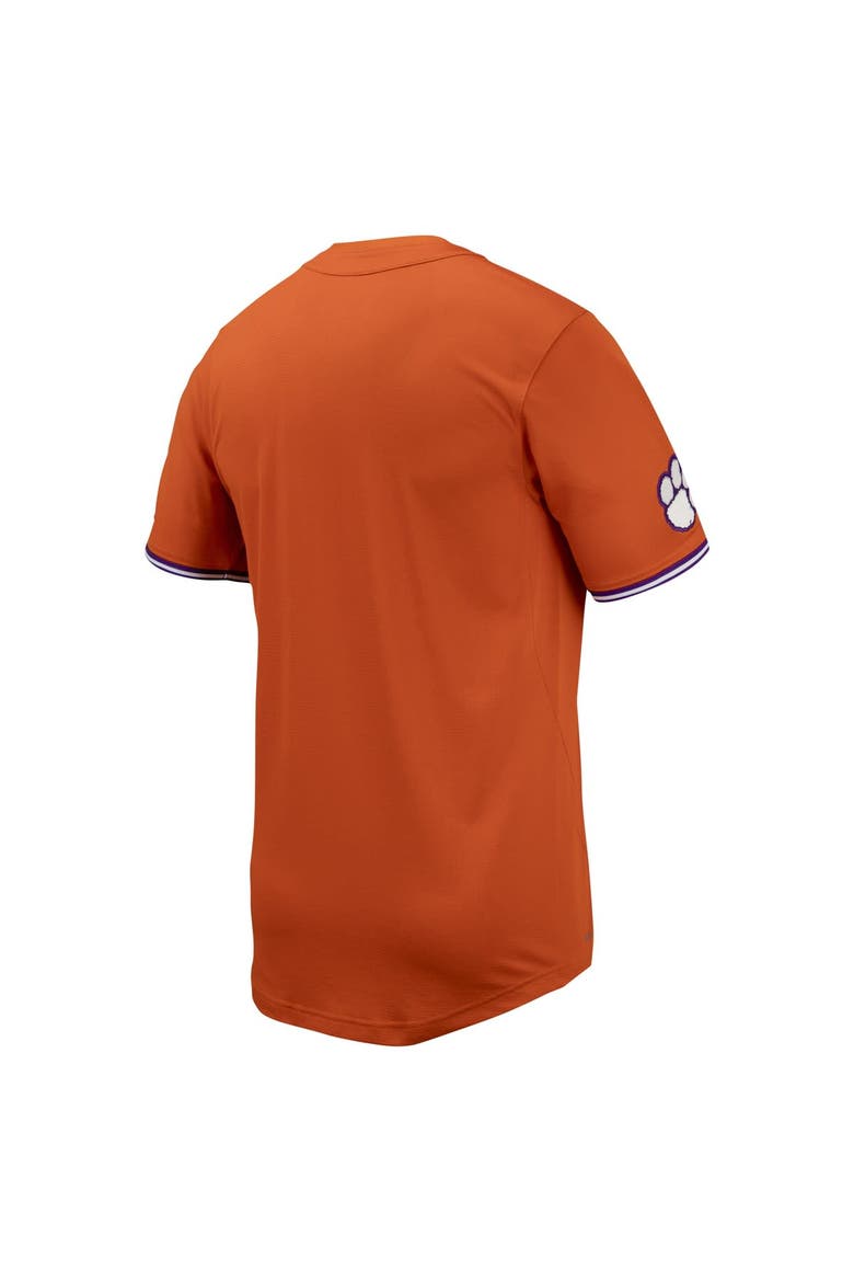 Men's Nike Orange Clemson Tigers Replica Full-Button Baseball Jersey, Alternate, color, Orange