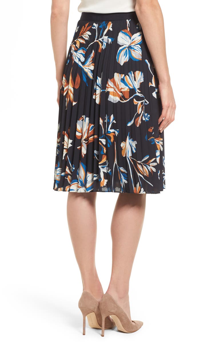 BOSS Viplisa Pleated Floral Skirt, Alternate, color, 