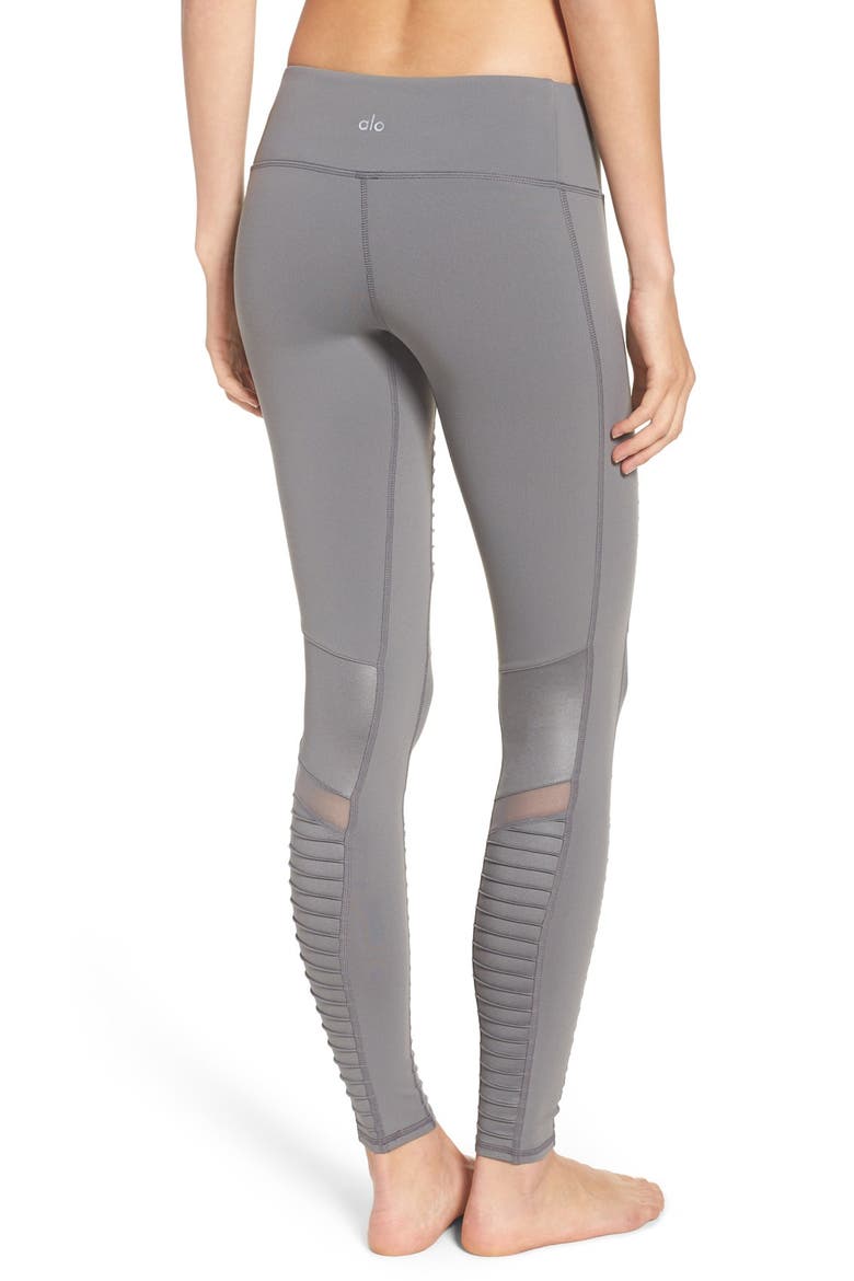 Moto Leggings, Alternate, color, CADET GREY/ CADET GREY GLOSSY