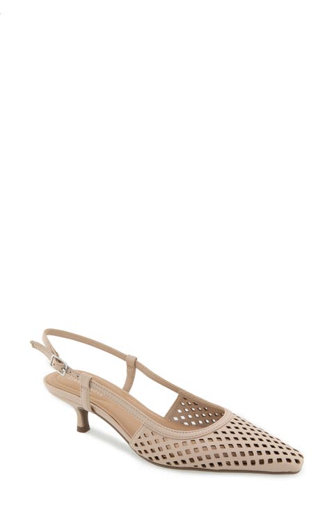 Maggie Perforated Slingback Pump (Women)