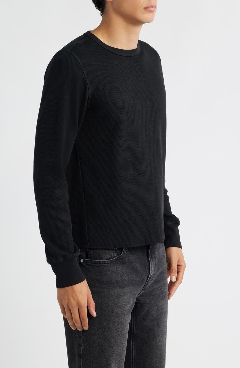 MERZ B SCHWANEN Organic Cotton Thermal T-Shirt, Alternate, color, Deep Black