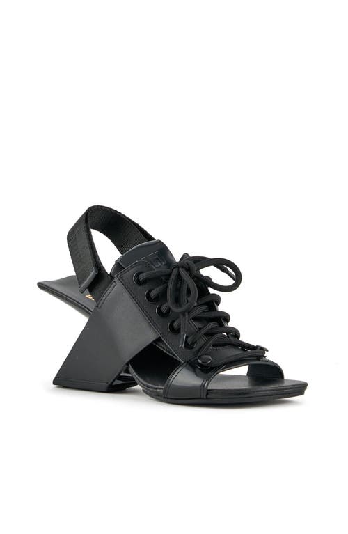 United Nude Loop Sporty Hi Sandal In Black