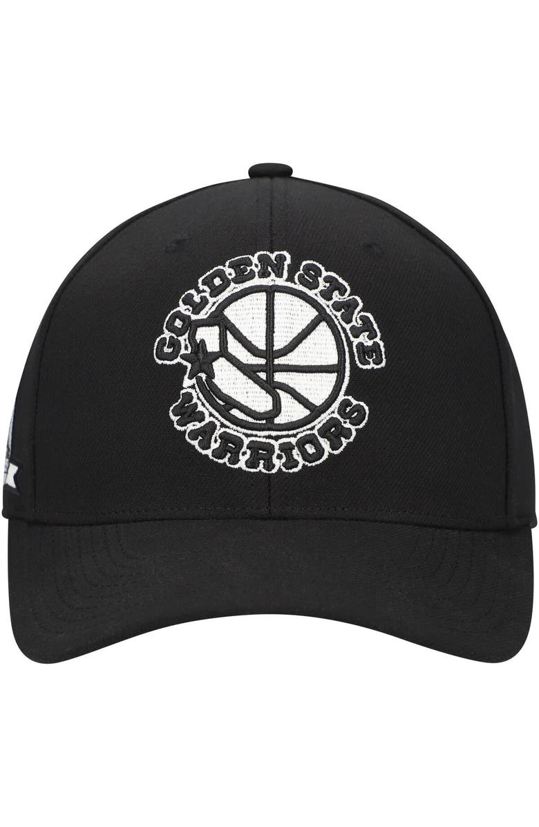 Mitchell & Ness Men's Mitchell & Ness Black Golden State Warriors Panda Adjustable Hat, Alternate, color, 