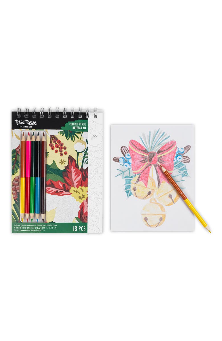 Brea Reese Colored Pencil Color by number Holiday Botanicals, Alternate, color,