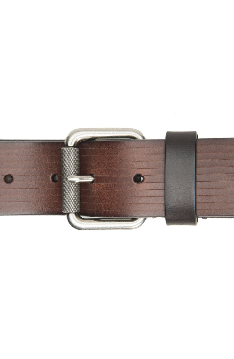 Frye Etched Stripe Leather Belt, Alternate, color, 