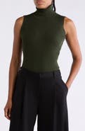 MAX STUDIO Sleeveless Ribbed Turtle Neck