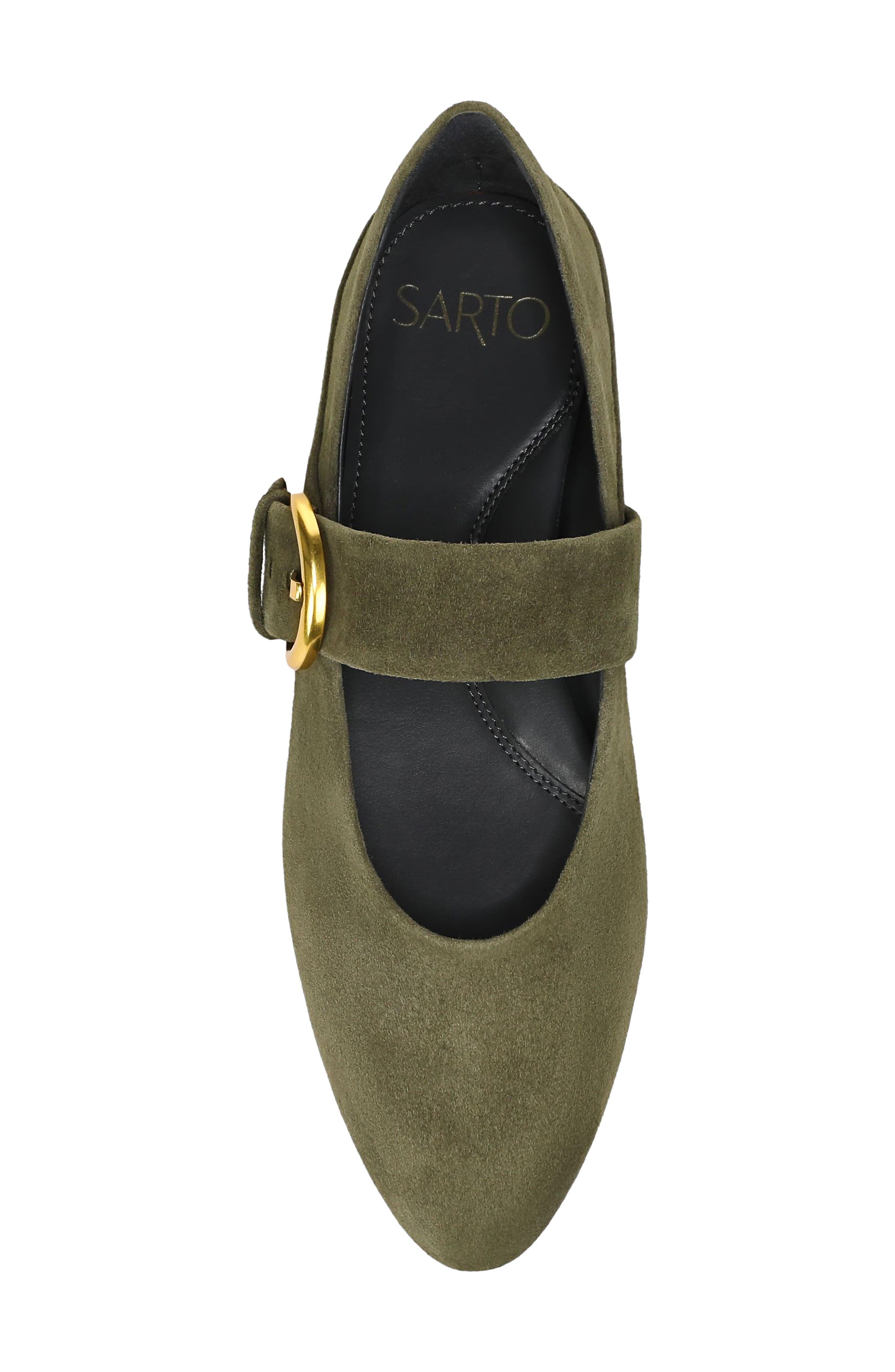 Reeva Mary Jane Flat, Alternate, color, GREEN SUEDE