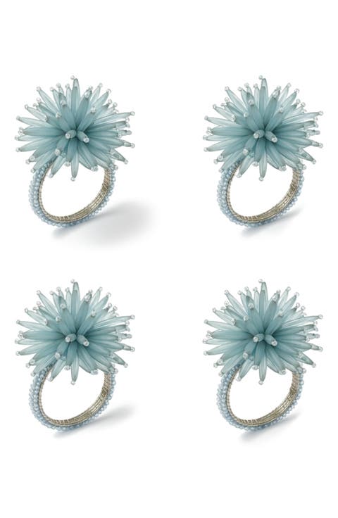Arctic Sea Urchin Set of 4 Napkin Rings